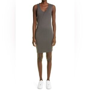 John Elliott Twist Sleeveless Muscle Mini Dress 1 (S) Charcoal